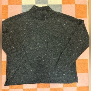Madewell Charcoal Speckled Knit Sweater